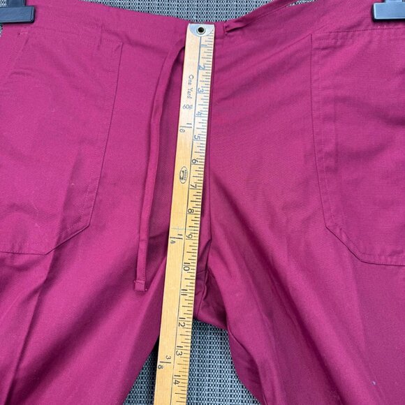 Vital Threads Wine Red Drawstring Straight Leg Scrub Pants M - Picture 8 of 9